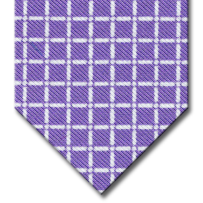 Lavender with White Check Tie