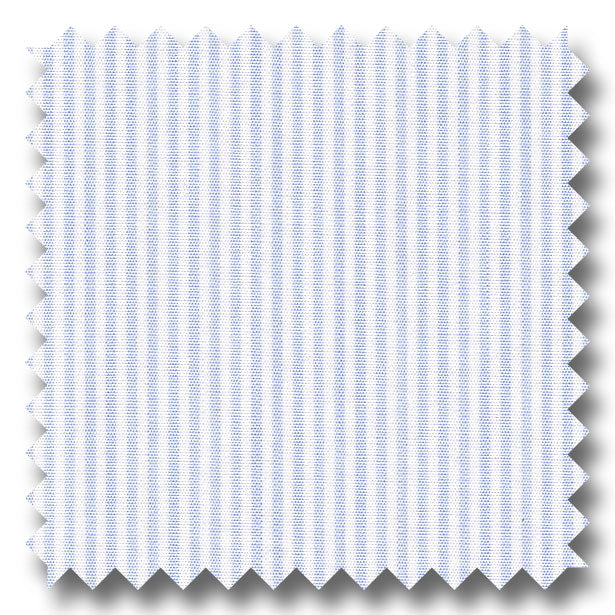 Light Blue Stripe 2Ply Broadcloth - Custom Dress Shirt