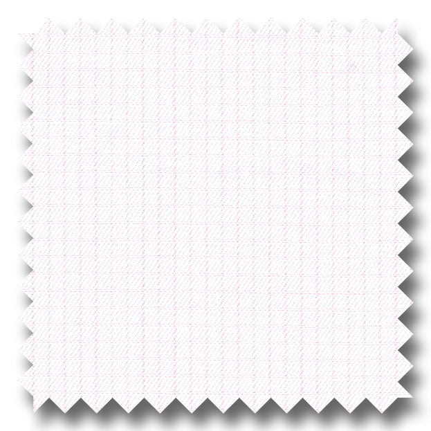 Light Pink Check 2Ply Mini Twill - Custom Dress Shirt